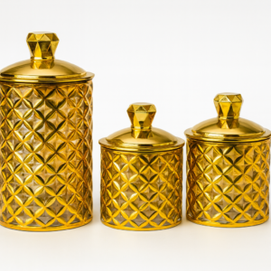 ✨ Ensemble de Bocaux Décoratifs Dorés – Élégance & Rangement Chic